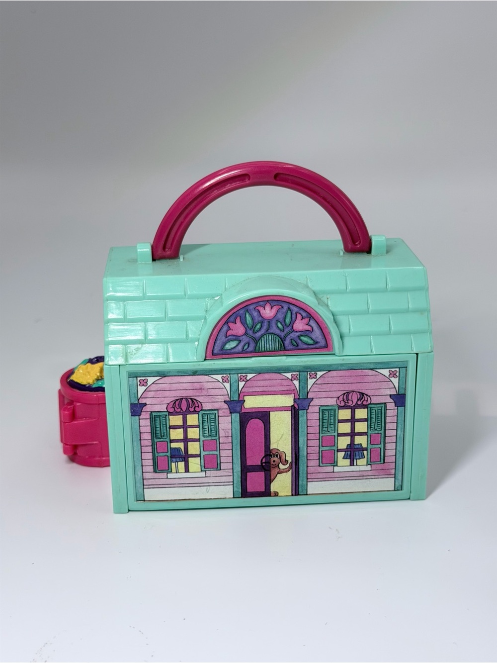 Mint and Pink Portable Playhouse Toy Carry Case for Kids